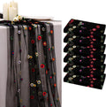 BINBE 6pcs Black Daisy Fall Table Runner Embroidery Gauze 10FT Florals Seasonal by BINBE