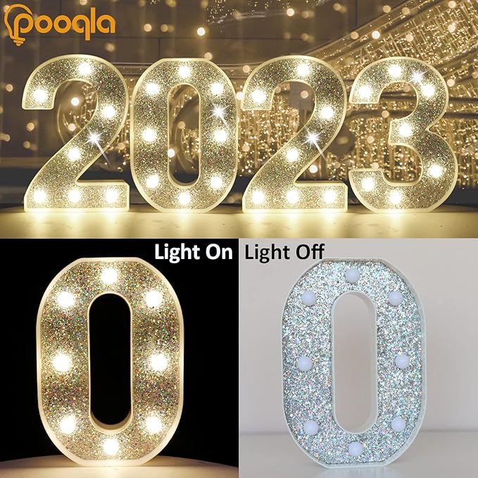 Pooqla Marquee Light up Numbers, Lighted Numbers - Image 2