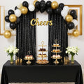 Sequin Backdrop 6x8FT Black Halloween Background Sequin Fabric Glitter Backdrop by QueenDream