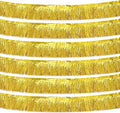 Gold Foil Fringe Garland 10FT 6packs, Metallic Foil Tinsel Fringe Banners by Acuteye