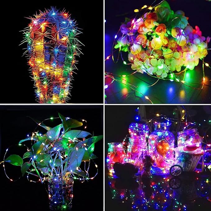 Warm White ⇋ Multicolor 66Ft 200LED Fairy Lights Plug in - Image 7