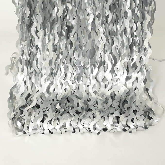 4 Pack 3.3x6.6ft Silver Foil Fringe Backdrop - Image 8