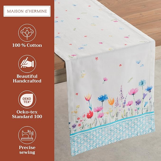Maison d' Hermine Table Runner 100% Cotton Single Layer Table Runners 108 - Image 2
