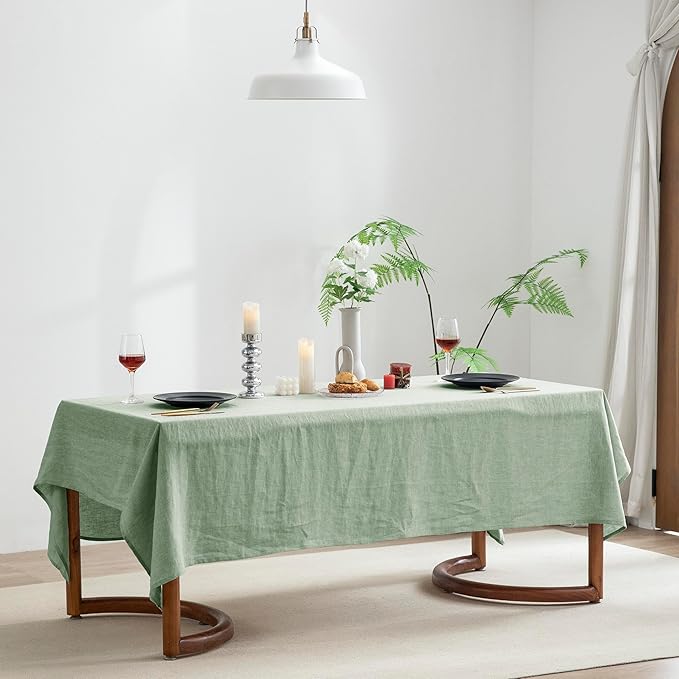 EVERLY Linen Rectangle Tablecloths 60x84 Inches - Image 8