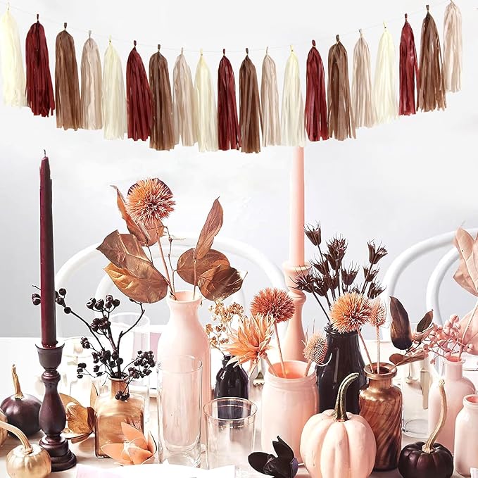 Brown Burgundy Champagne-Gold Party-Decorations - Image 7