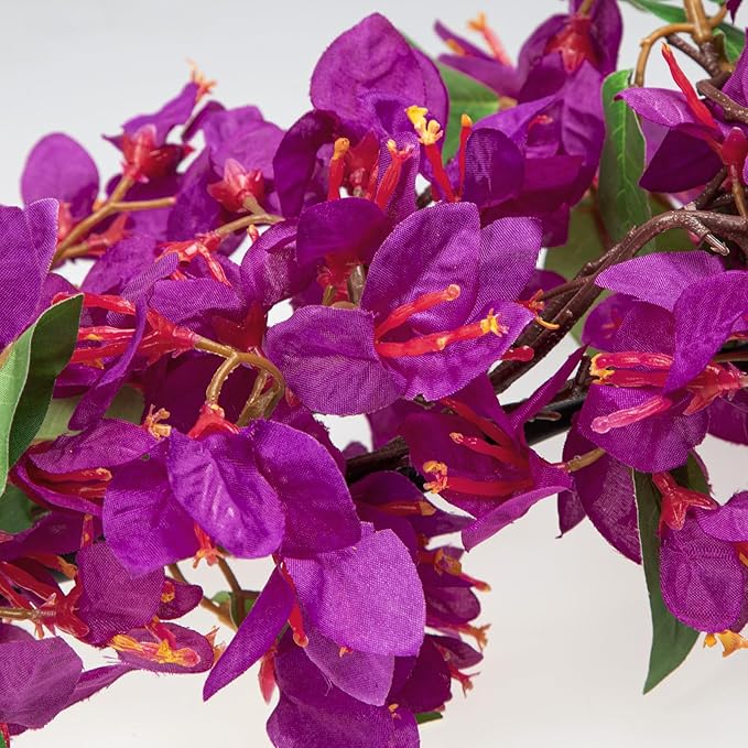 Briful 6ft Purple Bougainvillea Flower Garland – Artificial Silk Floral Vine - Image 3