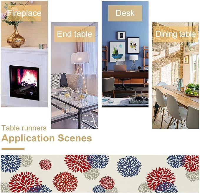 4th of July Table Runner, 13x108inch - Image 5