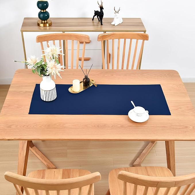 Farmhouse Navy Blue Table Runner Small Short Table Runners 36 Inches Coffee - Image 7