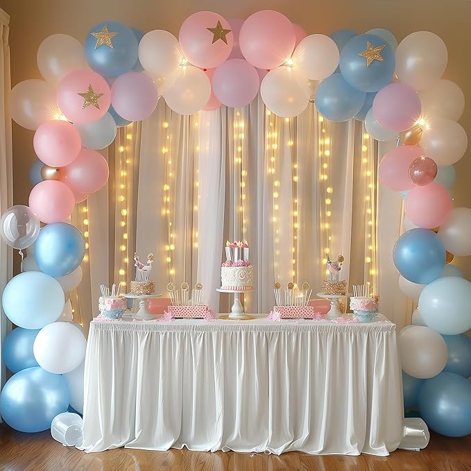 Fomcet White Tulle Backdrop Curtains - Image 7