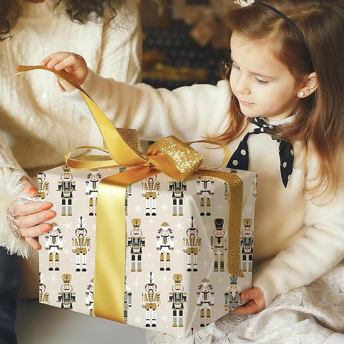 Ulmasinn Reversible Christmas Wrapping Paper Roll - Image 2