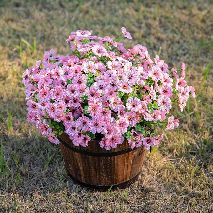HyeFlora Artificial Flowers for Outdoor Indoor Garden Home Decoration, Faux - Image 8