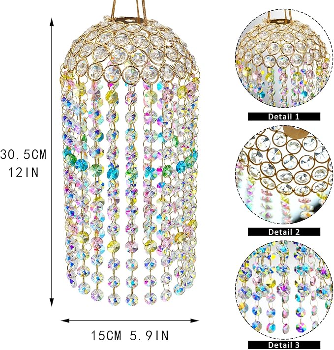 Crystal Suncatchers Window Hanging Wind Chime Garden Porch Home Wedding Party - Image 6
