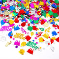 1500 Pcs Happy Birthday Glitter Confetti, Rainbow Foil Confetti Ready by Unknown