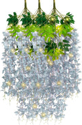 12 Pack Grey Wisteria Hanging Flowers Garland by Luerbi