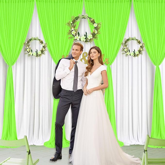 10 x 7 Feet Light Green Backdrop Curtain - Image 6