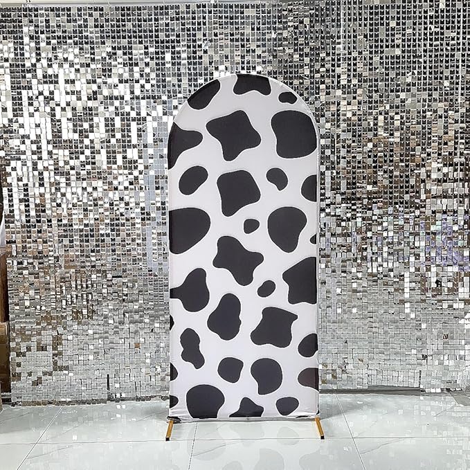 Arch Backdrop Chiara Arch Stand Covers Stretchy Spandex Fabric Cow Pattern by NIVIUS+PHOTO
