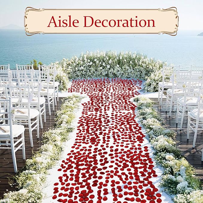 Silk Rose Petals Burgundy 300pcs - Image 7
