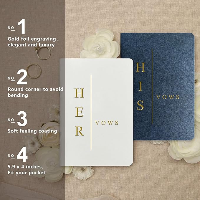 Vow Books His and Hers Wedding Vow Books Bride and Groom Vow Books Wedding - Image 2