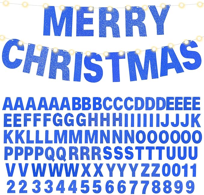 TaoBary 112 Pcs DIY Letter Kit Glitter Customizable Banner Letters Include 107 - Image 8