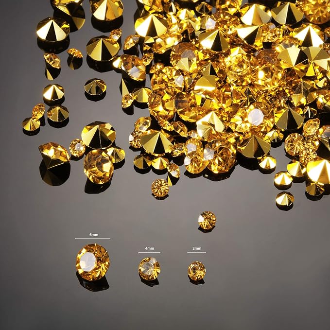 10000 Clear Wedding Table Scatter Confetti Crystals Acrylic Diamonds Rhinestones - Image 2