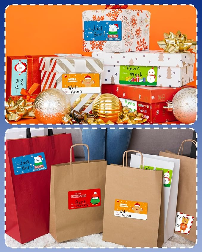 Greingways 500 Christmas Name Tags Stickers - Image 3