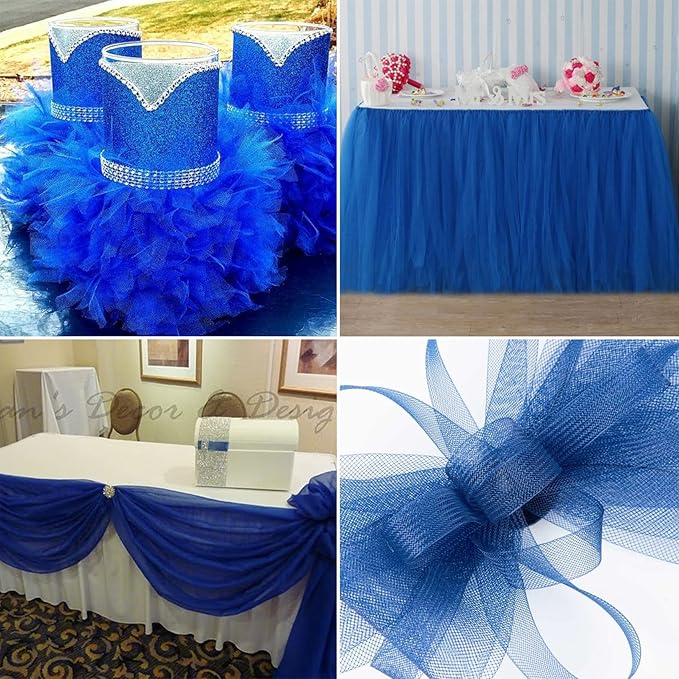 Royal Blue Tulle Fabric Rolls 54 Inch by 40 Yards Tulle Bolt Spool - Image 5
