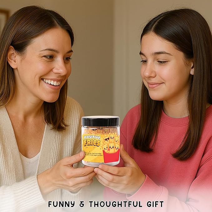 Positive Fries Jar – 60 Funny Affirmation Cards, Emotional Support Fries - Image 6