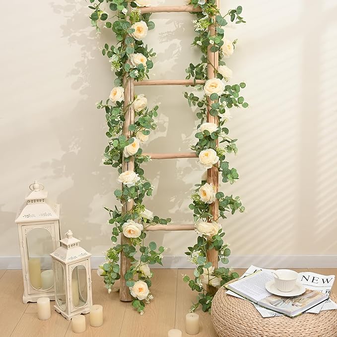 Dolicer 2Pcs 13Ft Artificial Eucalyptus Garlands - Image 2
