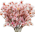 Uieke 8Pcs Artificial Cherry Blossom Flowers, Silk Cherry Blossom Branches by Uieke