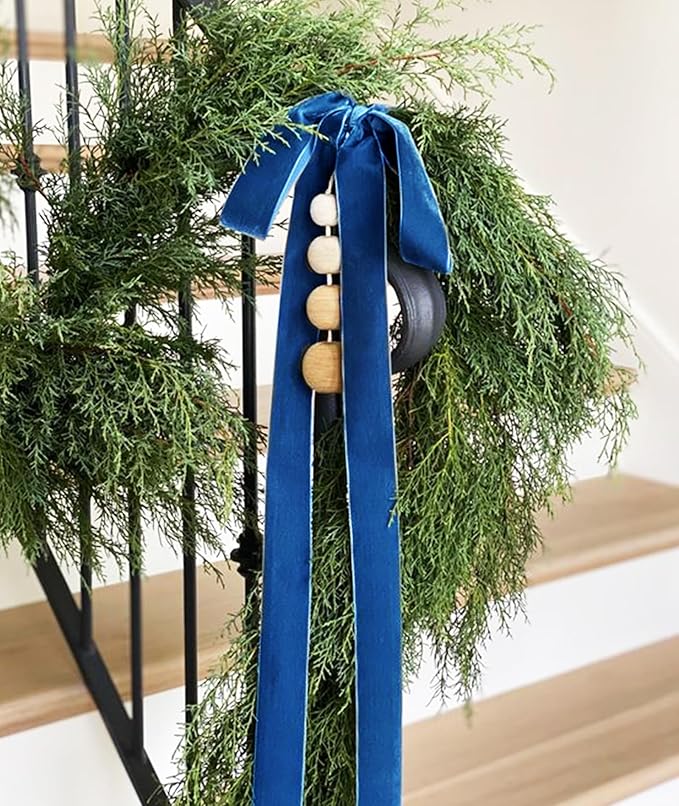 Royal Blue Velvet Ribbon 1'' 25 Yards - Image 4