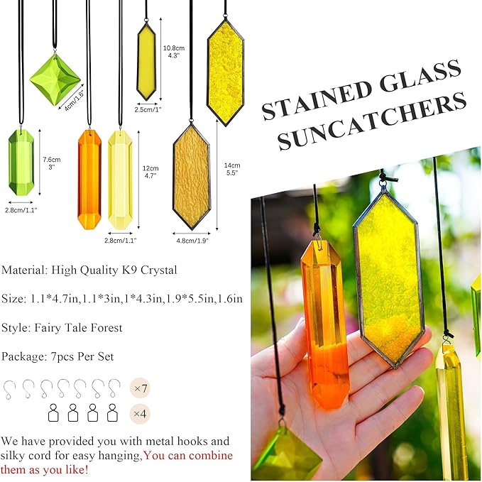 HDCRYSTALGIFTS 7pcs Crystal Sun Catchers - Image 6