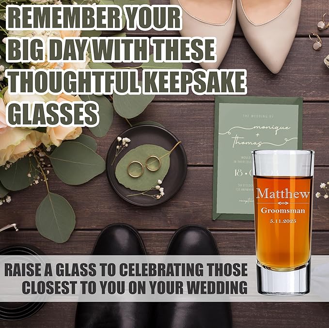 Custom Engraved Shot Glass – 2oz Tall Clear Glass – Personalized Gift - Image 7