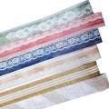 Lace Pattern Washi Tape Set, 6 Rolls Japanese Paper Decorative Stickers by Auriicleaf
