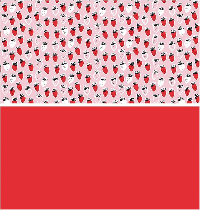 WRAPAHOLIC Reversible Strawberry Wrapping Paper - Image 3