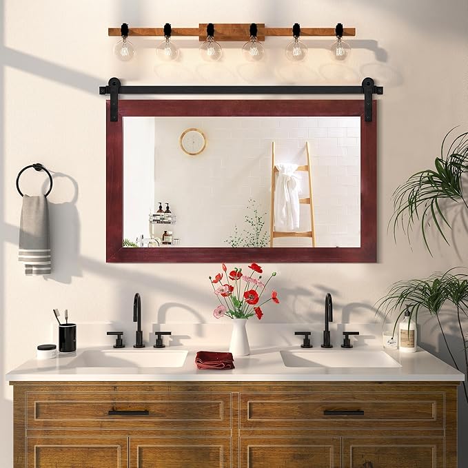 COGOOD Farmhouse Barn Door Mirror by COGOOD