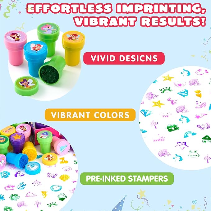 JOYIN 50 Pcs FairyTale's Themed Stamps - Image 2