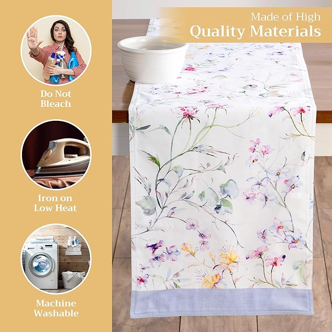 Maison d' Hermine Table Runner 100% Cotton Double Layer Table Runners 108 - Image 3