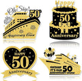 4 PCS Large 50th Anniversary Cruise Door Magnets Decorations Happy 50th by Unknown