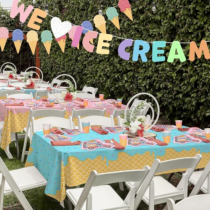 Gatherfun Ice Cream Party Supplies: 2-Pack Ice Cream Birthday Party Decorations - Image 4