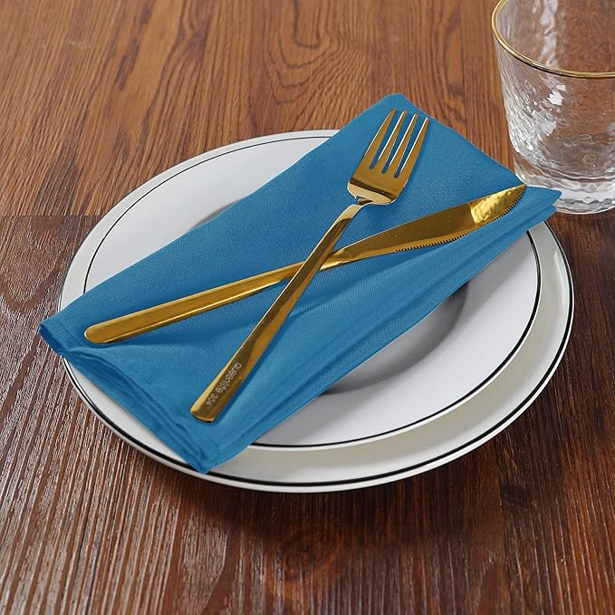 Cloth Napkins 20x20 inch Washable Polyester Dinner Napkins Soft Table Napkins - Image 4