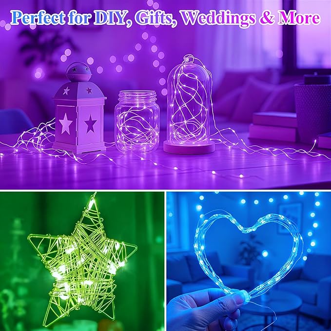 Lakumu 12 Pack Multi Color Led Fairy Lights Battery Operated - Image 6