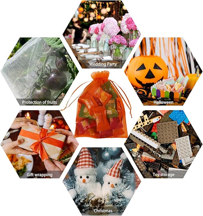 Wudygirl 100PCS 5X7 Inch Organza Bags - Image 5