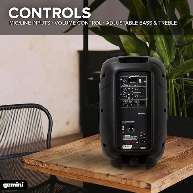 Gemini 10” 1000W Bluetooth PA Speaker - Image 3