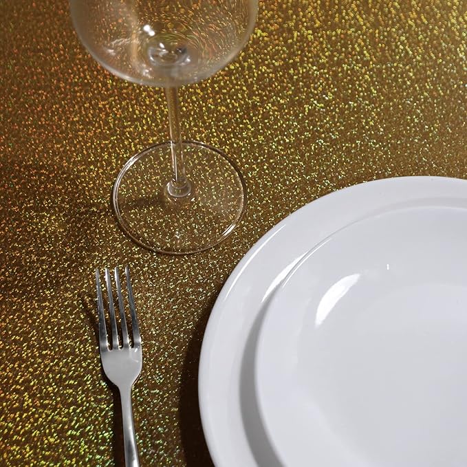 Fitable Black&Gold Sequin Tablecloth - Image 6