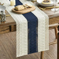Artoid Mode Dark Blue Farmhouse Rustic Table Runner, Seasonal Holiday Hollow by ArtoidMode