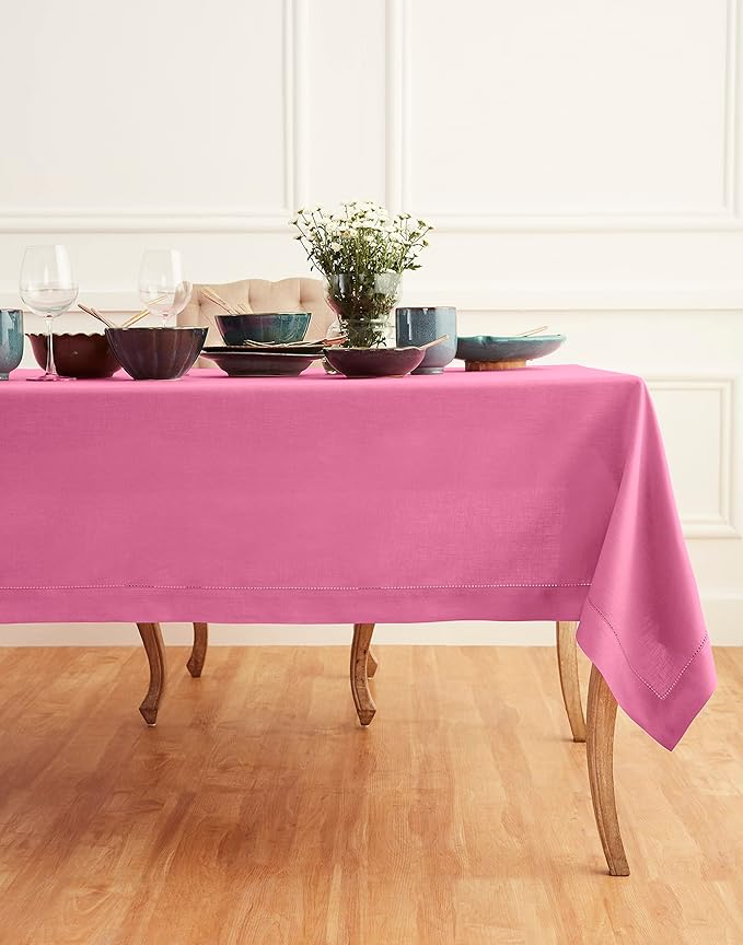 Solino Home Linen Tablecloth for Rectangle Tables 60 x 120 Inch - Image 4