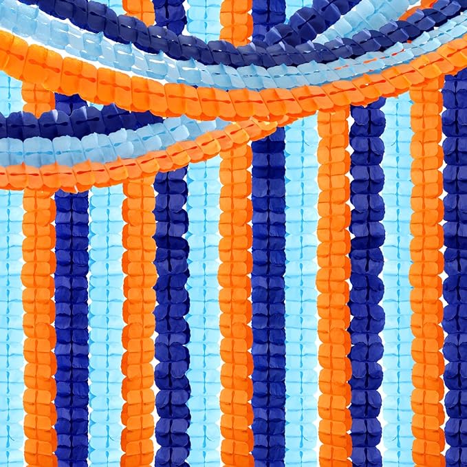 Light-Navy Blue Orange Party-Decorations - Image 7