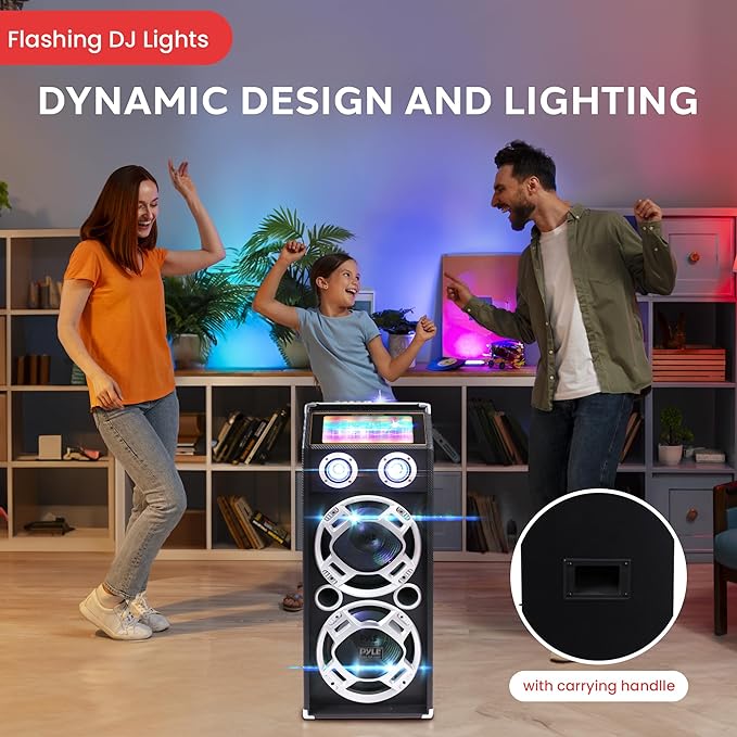Pyle Wireless Active PA Speaker System - 1000W Portable High Powered Bluetooth - Image 3