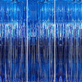 GOER 3.2 ft x 9.8 ft Metallic Tinsel Foil Fringe Curtains Party Photo Backdrop by GOER