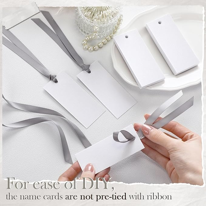 50 Pcs Name Place Cards for Table Setting Blank Wedding Place Cards - Image 3